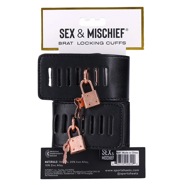 Sportsheets - Sex &amp; Mischief Brat Locking Cuffs