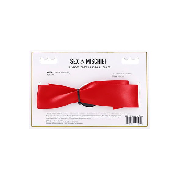 Sportsheets - Sex &amp; Mischief Amor Satin Ball Gag