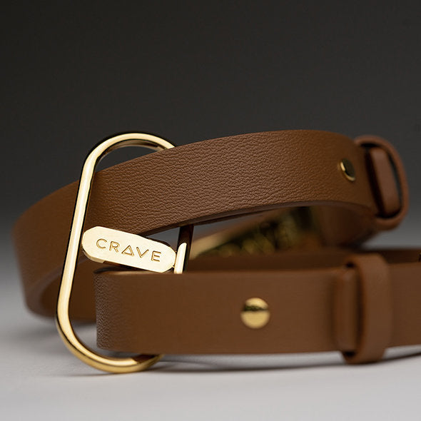 Crave - ICON Cuffs - Tan &amp; 18kt Gold Plated