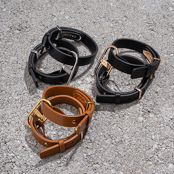 Crave - ICON Cuffs - Tan &amp; 18kt Gold Plated