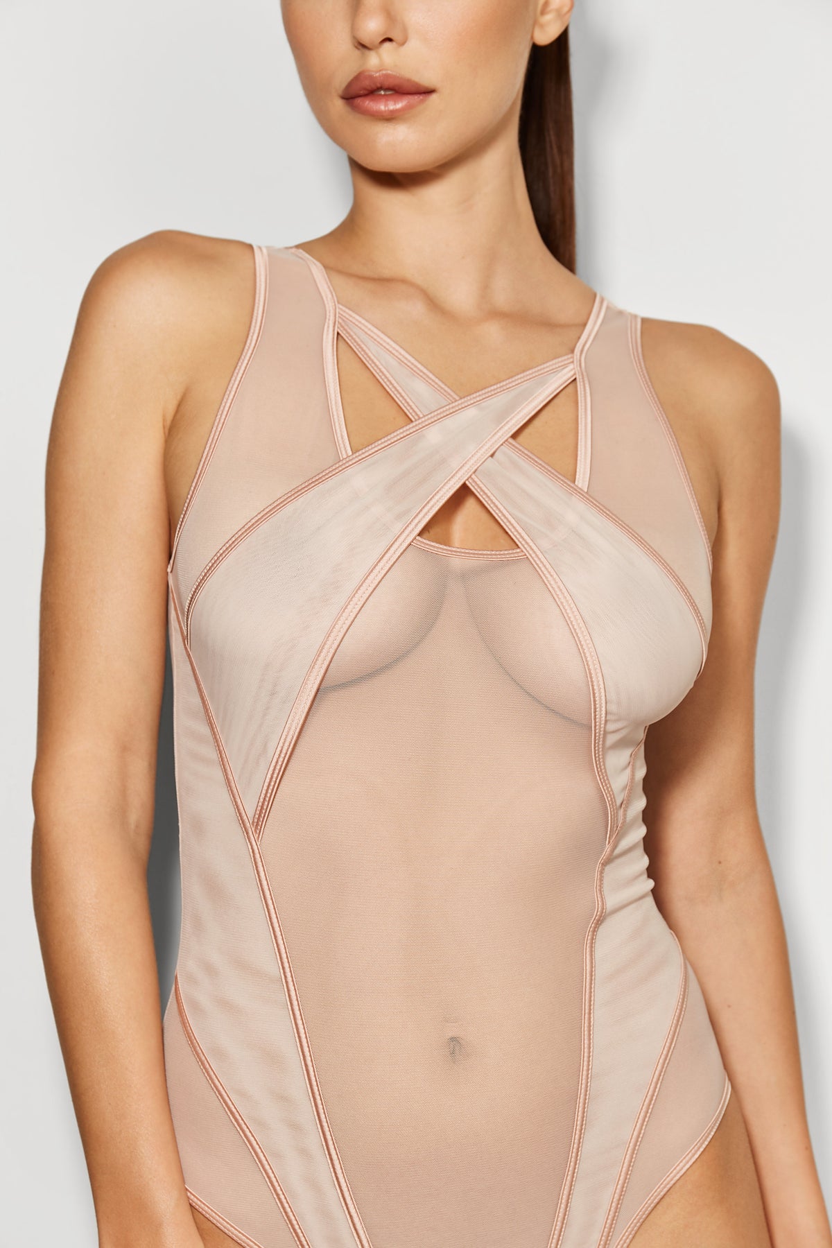 MARIEMUR - Grace Bodysuit In Roze - Maat: Small - Luxe Lingerie
