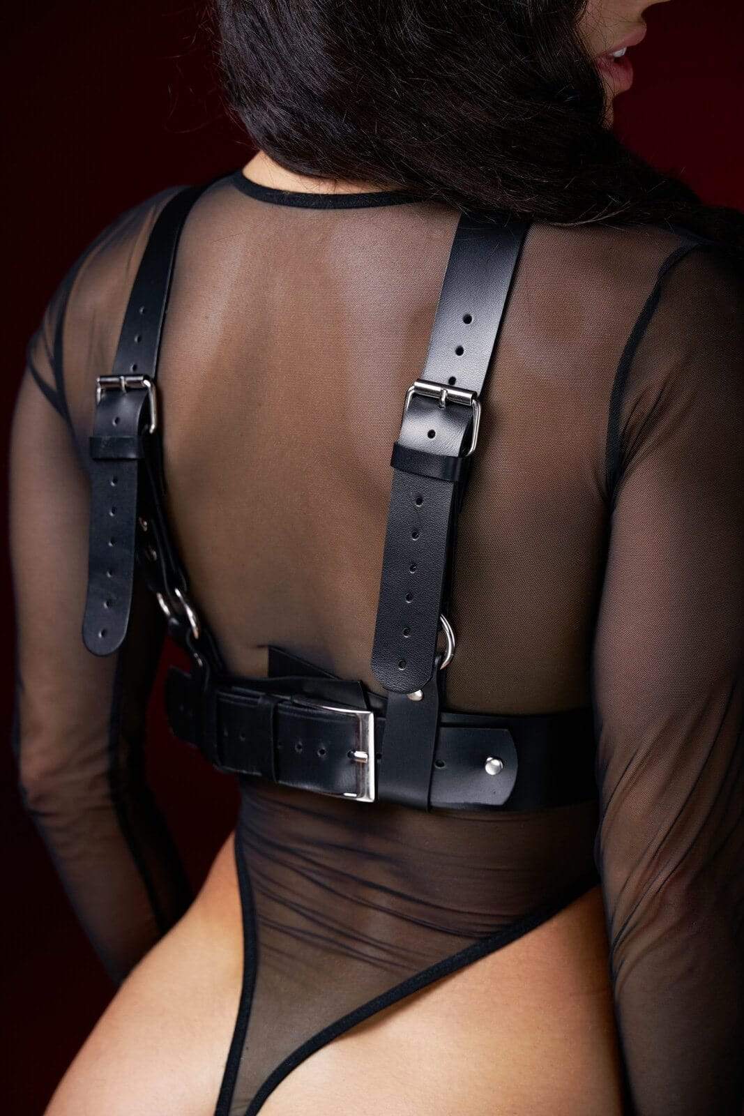 MARIEMUR - Poppy Leren BH In Zwart - Maat: Medium - Luxe Lingerie